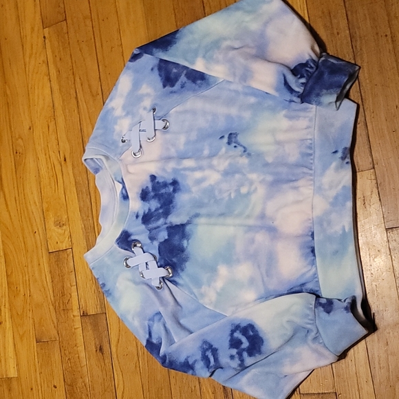 Justice Other - Collection X Justice Girl's tye dye fleece sweatshirt sz 12
